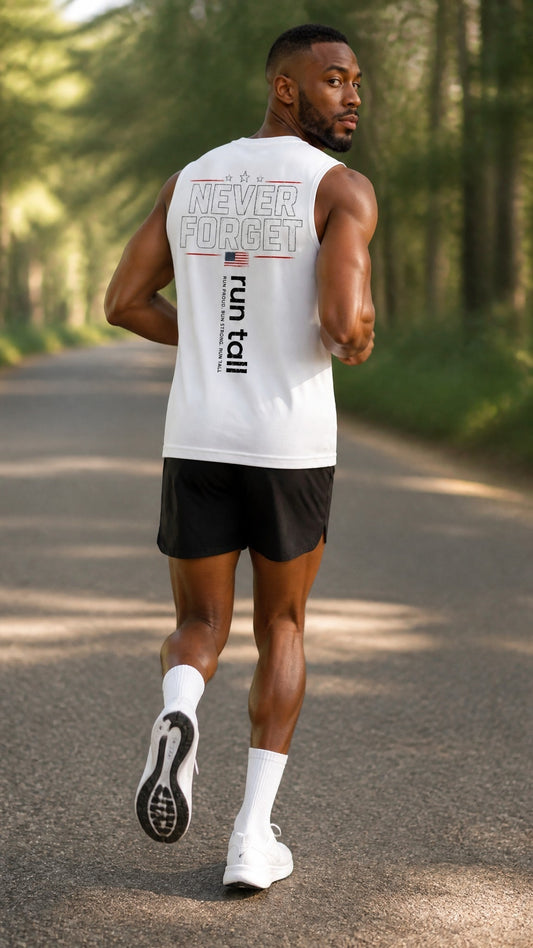 Run Tall Men's Limited Edition 9/11 Tank (White)