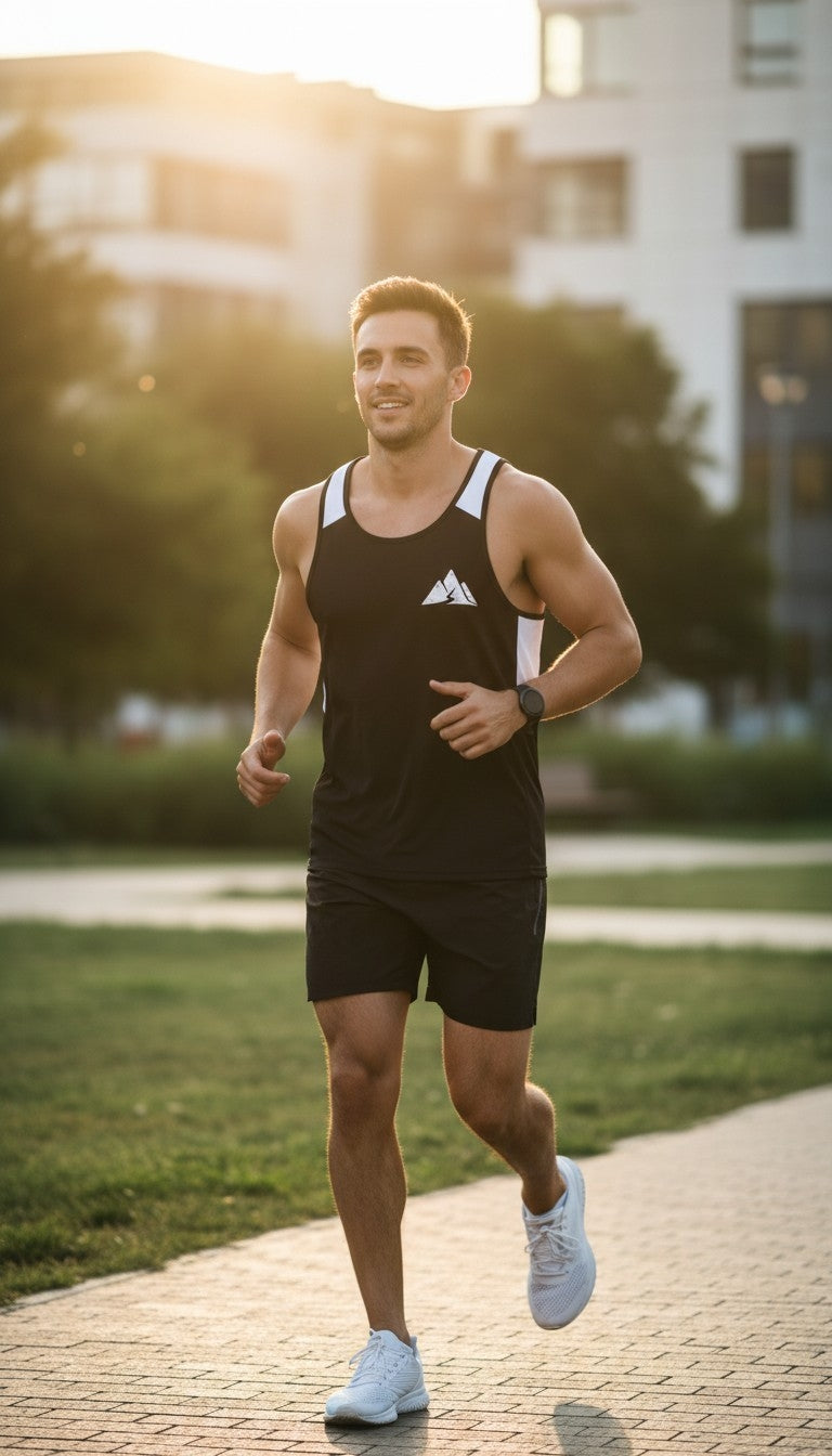 Run Tall Men's Race Day Tank (White Logo)