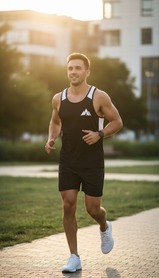 Run Tall Men's Race Day Tank (White Logo)