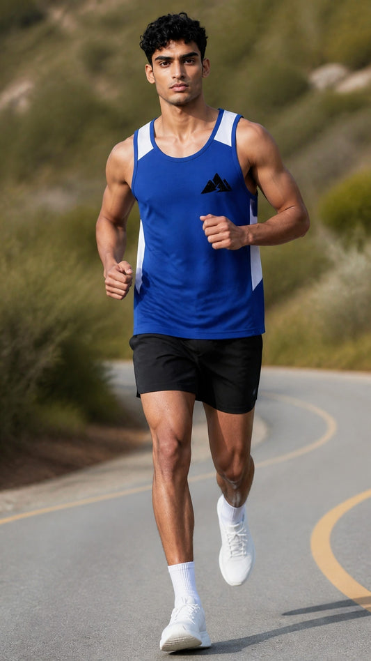 Run Tall Men's Race Day Tank (Black Logo)