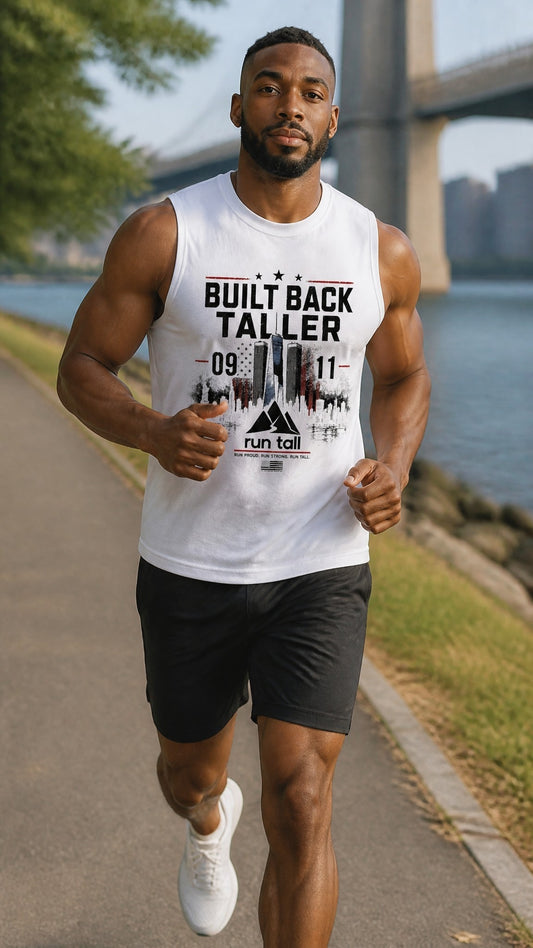 Run Tall Men's Limited Edition 9/11 Tank (White)