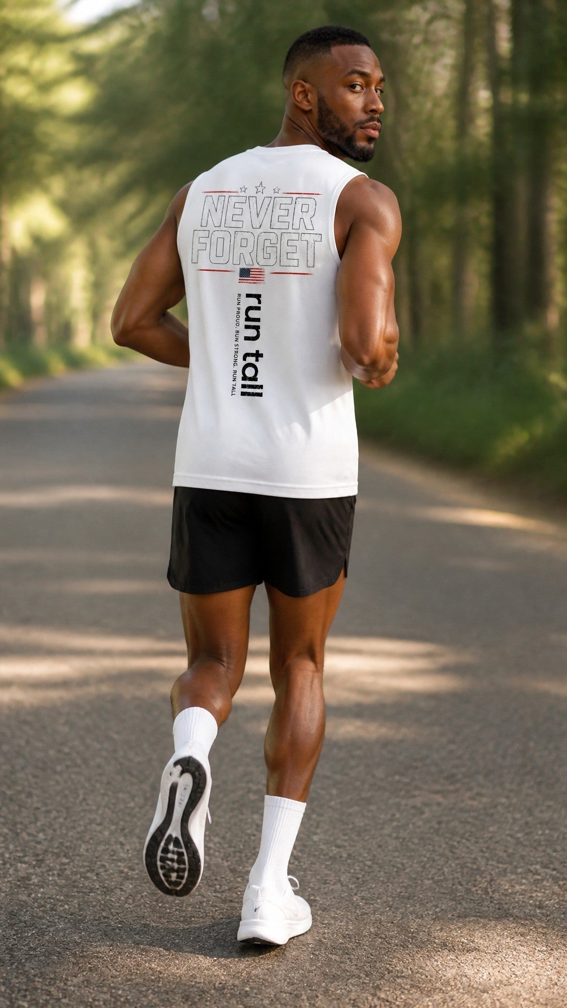 Run Tall Men's Limited Edition 9/11 Tank (White)
