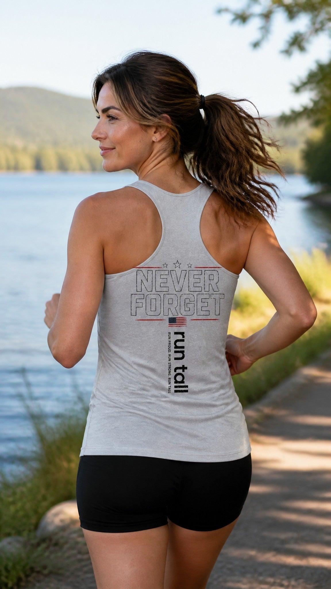 Run Tall Women's Limited Edition 9/11 Tank (White)